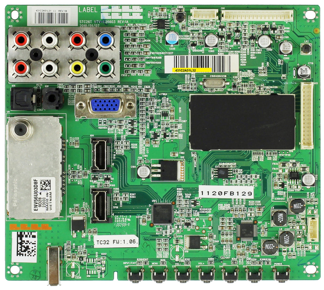 Toshiba 75018047 Main Unit (TC32T) 431C2A51L32, 461C2A51L32 EHParts.com