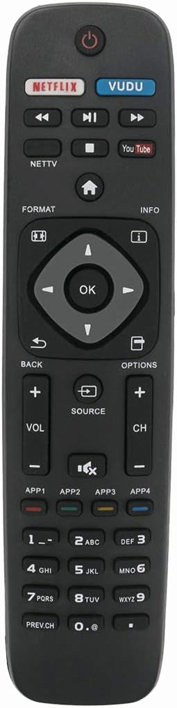 Philips television Remote Control for Philips 40PFL4609/7 EHPats.com