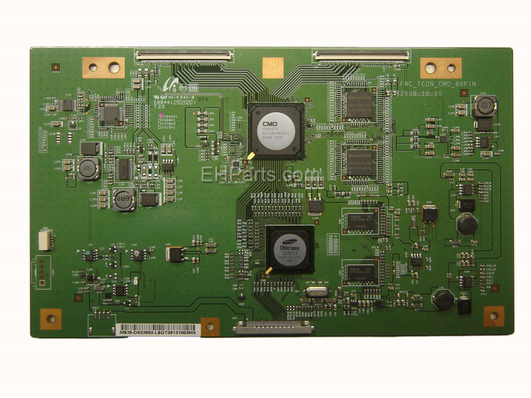 Samsung CMO 35-D033892 T-Con Board (FRC_TCON_CMO_80PIN) - EH Parts