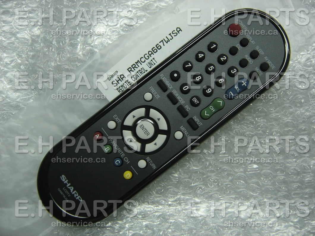 Sharp RRMCGA667WJSA Remote Control (GA667WJSA) - EH Parts